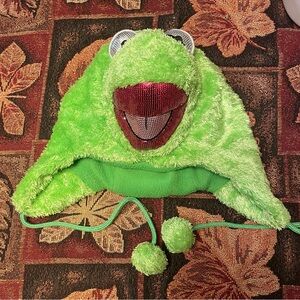 606 DISNEY Kermit The Frog Hat Official Merchandise Halloween Cosplay Pretend